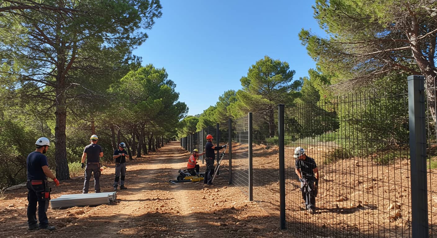 Pose de clôtures dans le Var